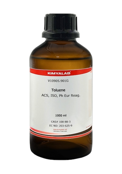 Toluen 99.5% - Metil Benzen  Cam Şişe - Toluene Extra Pure 1 L