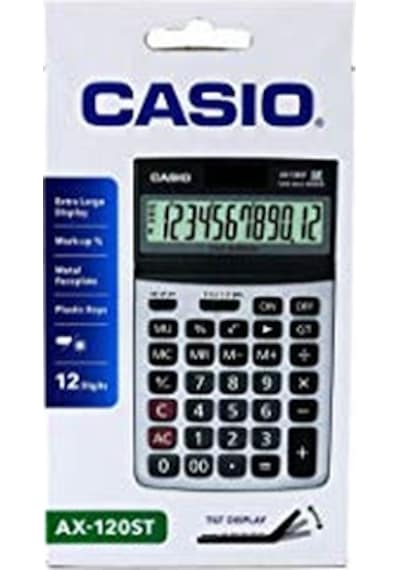 Casio Ax-120St Hesap Makinesi Oynar Başlık 12 Hane