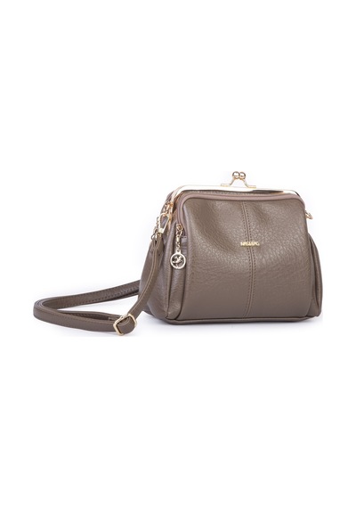 Nas Bag Burslu Klipsli Vintage Omuz Ve Çapraz Çanta 23x20 Cm Ebatlarındadır Vizon Victoria