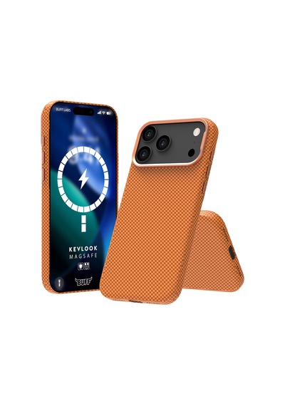 Buff Apple iPhone Uyumlu  17 Pro Max Magsafe Kevlook Kılıf Orange Turuncu