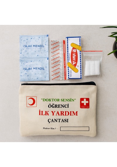 Bez Çantalı 19 Parça Öğrenci İlk Yardım Seti