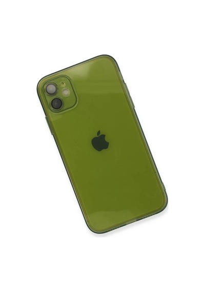 Newface Apple İphone 12 Kılıf Fly Lens Silikon - Yeşil