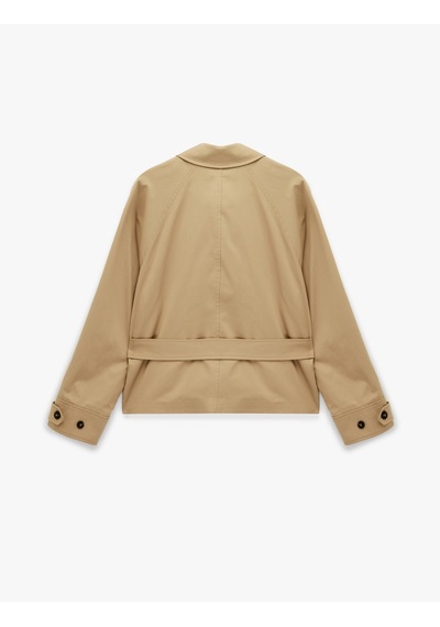 Koton Uzun Kollu Düğmeli Cepli Kemerli Kısa Gabardin Trençkot Bej 6sak00046ew Ekru Koton Uzun Kollu Düğmeli Cepli Kemerli Kısa Gabardin Trençkot Bej 6sak00046ew Ekru