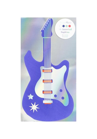 Meri Meri - Elektro Gitar Peçete - L - 16 Adet