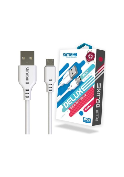 Universal Micro Deluxe Data Kablosu Spk-04 Beyaz