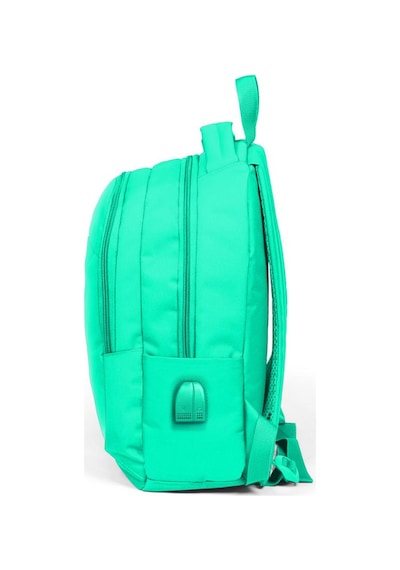 Coral High Kids Su Yeşili Üç Bölmeli USB Şarjlı Kulaklık Çıkışlı Okul Sırt Çantası 24309