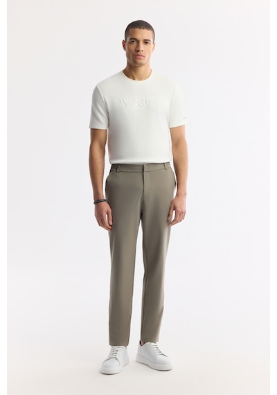 Avva Erkek Haki Beli Lastikli Bi-stretch Teknik Kumaş Slim Fit Pantolon A51y3077 Avva Erkek Haki Beli Lastikli Bi-stretch Teknik Kumaş Slim Fit Pantolon A51y3077