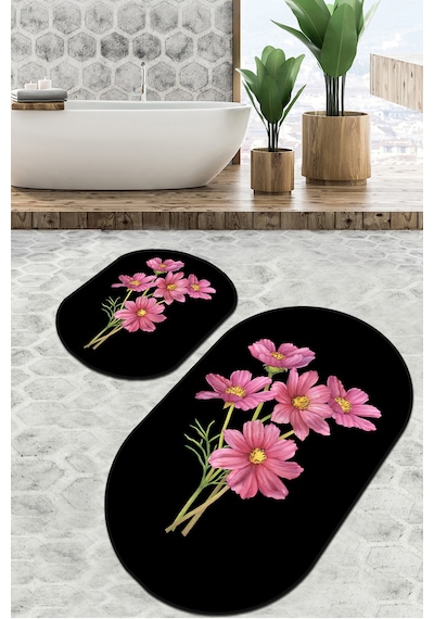 Sitivo Siyah Banyo Halısı Djt 2 Li Set Siyah