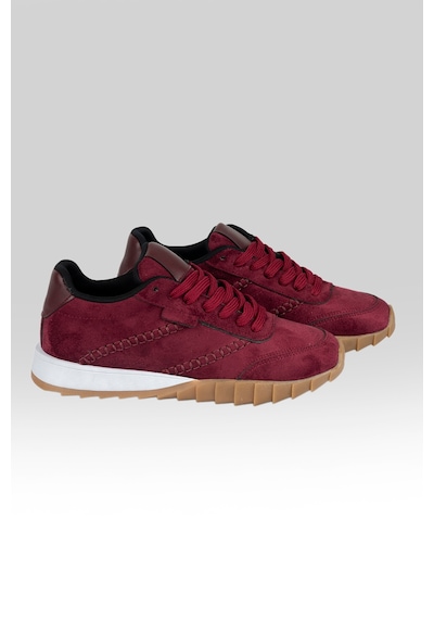 Tw Tonny White New York-048 Deri Spor Yürüyüş Günlük Sneaker Ayakkabı Bordo