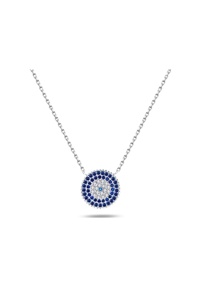 Brezza Lusso Jewelry Zarif Model 5 Sıra Nazar Boncuk Kadın Gümüş Kolye 45 CM