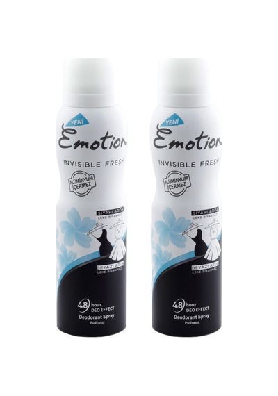 Emotion Invisible Fresh Black&White Kadın Sprey Deodorant 150 ML x 2