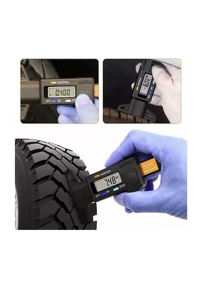 0-25.4mm Dijital Göstergeli Araç Lastik Diş Derinlik Ölçer Kumpası
