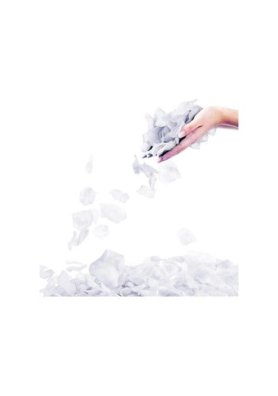 Beyaz Renk Gül Yaprağı Şekilli Konfeti 10 Paket 1000 Adet 58205639