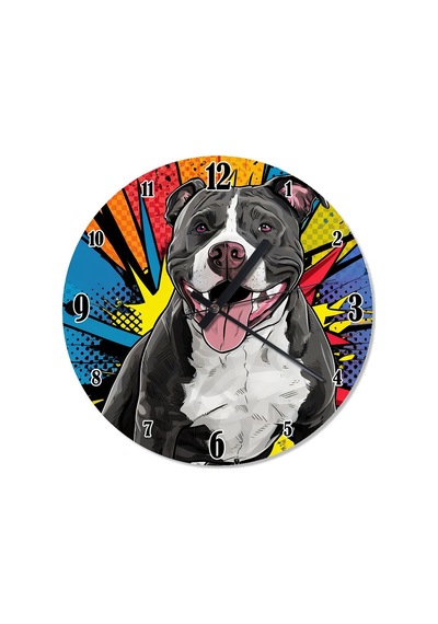 Sevimli Köpek Dekoratif Duvar Saati Çok Renkli