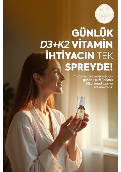 Vitamin D3&k2 İçeren Sıvı Takviye Sprey 20 ML