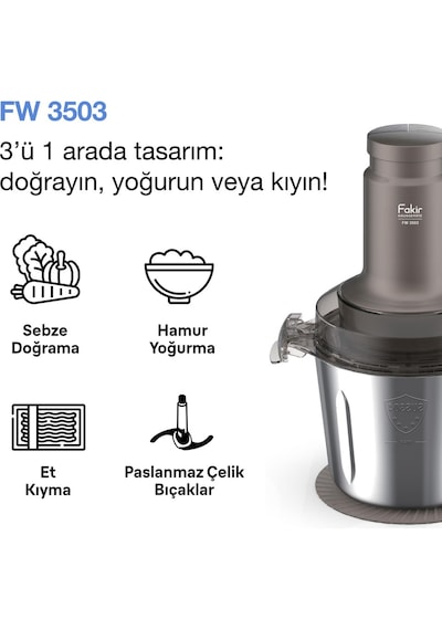 Fakir FW3503 3'ü 1 Arada Doğrayıcı