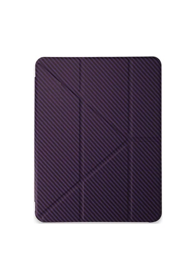 Apple İpad Uyumlu Pro 13 2024 Kılıf Color Karbon Tablet Kılıfı - Derin Mor -