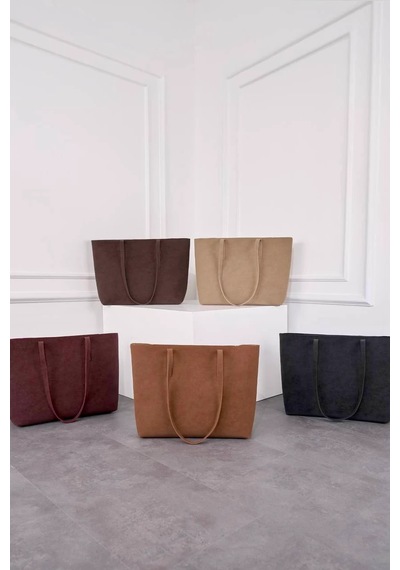 Bbbutikbasic Dora Nubuk Çanta Hn1090 taba