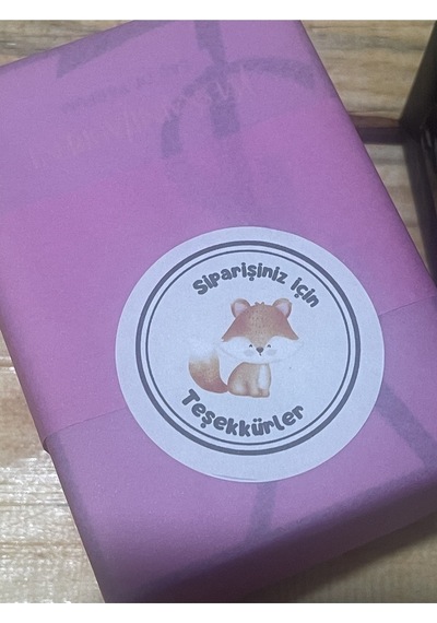 Siparişiniz Için Teşekkürler 4 Cm Yuvarlak Yapışkanlı Etiket