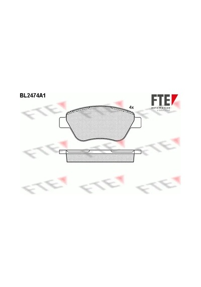 Fren Balatası - Fiat 500, Panda, Idea, Siena - Tecno-brake-braketcb70000 38362950