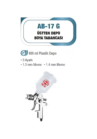 Proter Pr-ab-17g 1.4 Mm Üstten Plastik Depo Boya Tabancası P4bt352