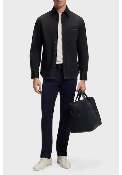 Boss Lgoolu Pamuklu Relaxed Fit Uzun Kollu Gömlek Erkek Gömlek 50567166 001 Siyah SİYAH