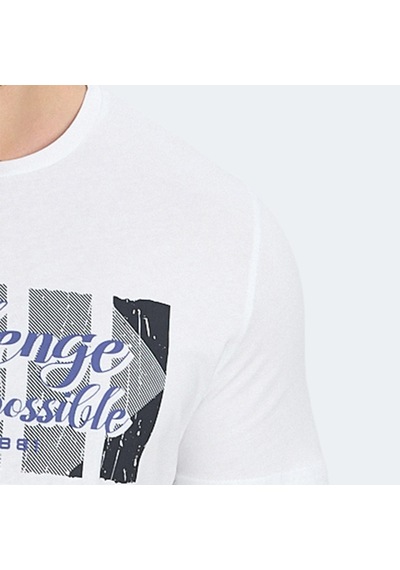 Slazenger RATAN Erkek Baskılı Beyaz Tişört