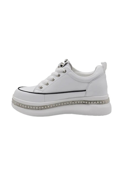Lescon Guja 25y423-4 Gizli Dolgu Taş Sargılı Kadın Sneaker Ayakkabı Siyah