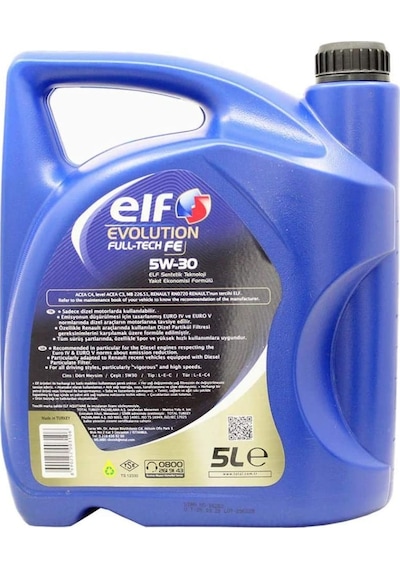 Elf Evol Full-Tech Fe 5W-30 Tam Sentetik Motor Yağı 5 L