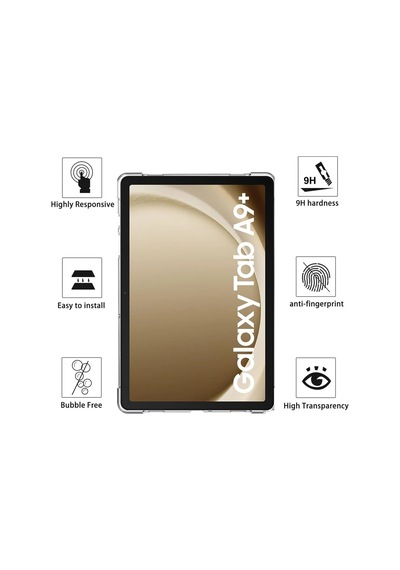 Galaxy Uyumlu Tab A9 Plus 11 Inç Tablet Kılıfı Şeffaf Ekran Koruyuculu