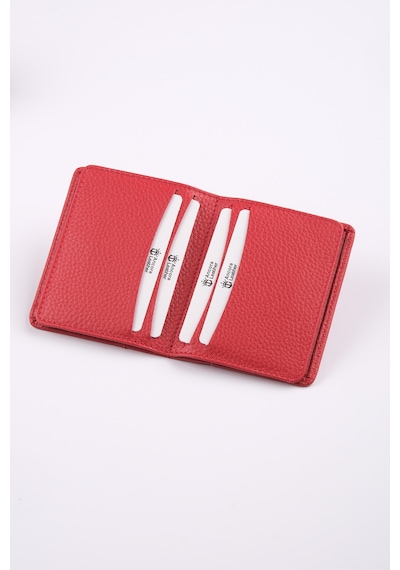 Ancora Leather Hakiki Deri Kartlık-26207 Kırmızı