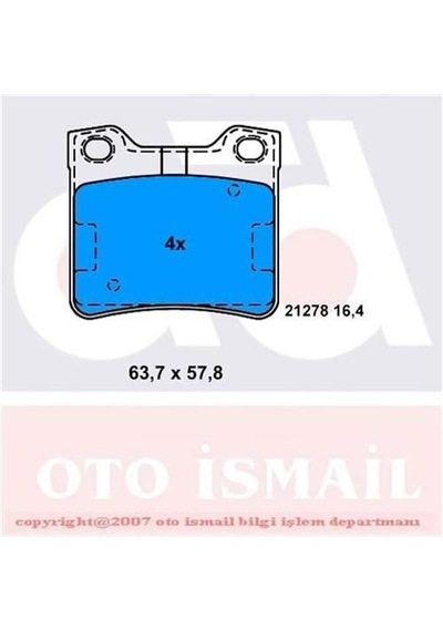BOSCH 986494055 Fren Balatası Arka 605 89- / V-Class 96- Vito 96-