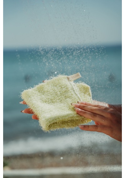 Extra Esnek Yeşil Banyo Lifi Tüm Cilt Tiplerine Uygun Duş Lifi - Unisex 30x40 Cm