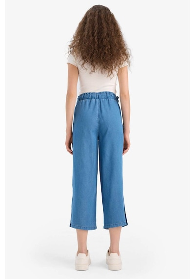 Defacto Pull On Culotte Yüksek Esnek Belli Tensel Yıkamalı İnce Jean Pantolon D8241ax25smnm28 Mavi