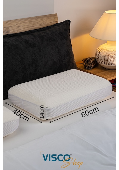Visco Yastık Fiore Ergonomik Yastık Viskon Kılıflı 65x40x14 Cm