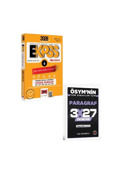 Yargı 2028 Ekpss Ortaöğretim Ön Lisans Lisans Tüm Dersler Genel Görme Ve İşitme 2 Adaylar İçin 10 Yıl Çıkmış Sorular+evp Akademi Paragraf