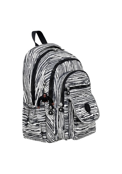 Çantaland Lüx Desenli Orta Boy Sırt Çantası, Maymun Anahtarlık Hediyeli Zebra Desen
