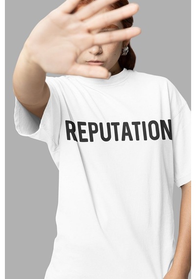 Sevbano Taylor Swift Reputation Albüm Baskılı Unisex Oversize Şarkıcı Tiş Beyaz
