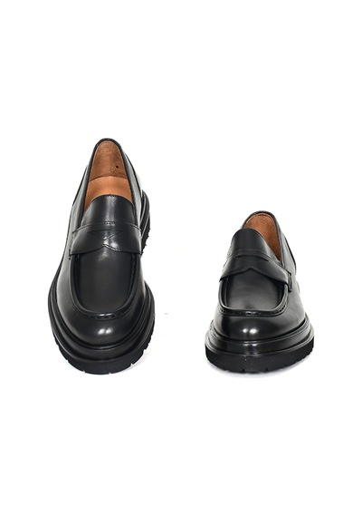 Hakiki Antik Deri Eva Taban Loafer Model Erkek Ayakkabı - Tuna 3280 Siyah