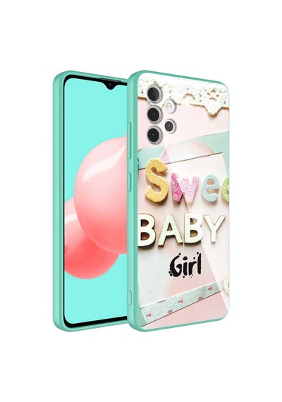 Galaxy A32 4g Kılıf Kamera Korumalı Desenli Sert Silikon Zore Epoksi Kapak NO5