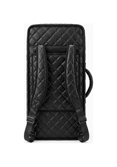 Profesyonel Gigbag Korumalı 3'lü Kemençe Kılıfı Siyah Kapitoneli Deri Su Geçirmez