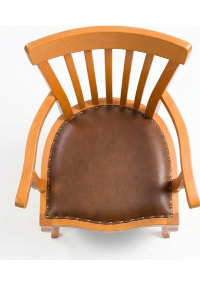 Sheriff Amerikan Retro Kolçaklı Ahşap Sandalye Natural
