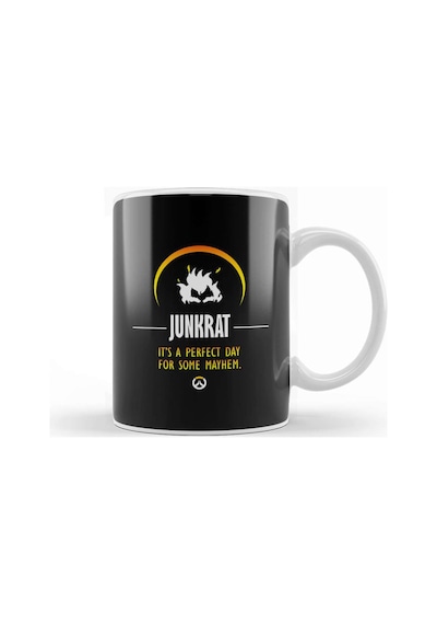Junkrat Perfect Day For Mayhem Overwatch Kupa Bardak Porselen Karışık