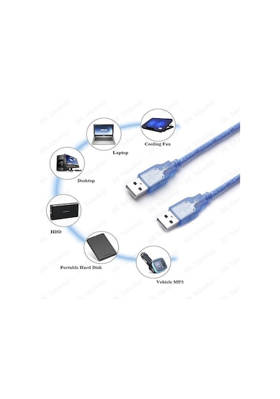1.8 Metre - Usb 2.0 Erkek Erkek Kablo - İki Ucu Usb Data Bağlantı Kablosu