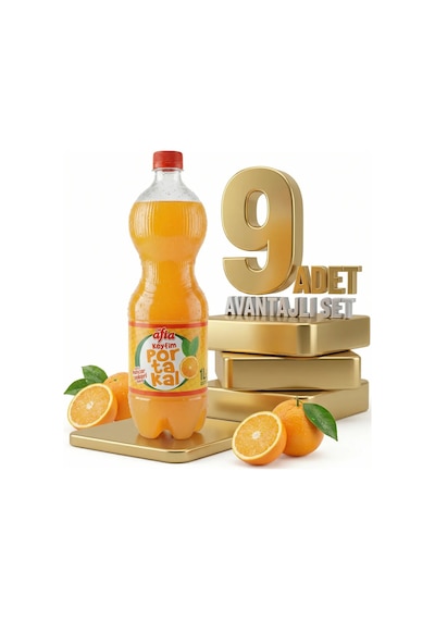 Afia Keyfim Portakallı Gazoz 9x1 Lt