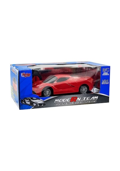 1:24 Ölçek Full Fonksiyon Uzaktan Kumandalı Gerçekçi Spor Yarış Arabası 20 Cm Kırmızı