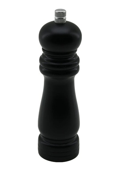 Siyah Ahşap Küçük Çap: 4.5cm - Uzunluk: 15.5cm Tuz - Baharat Öğütücü 5047 Açık Ahşap