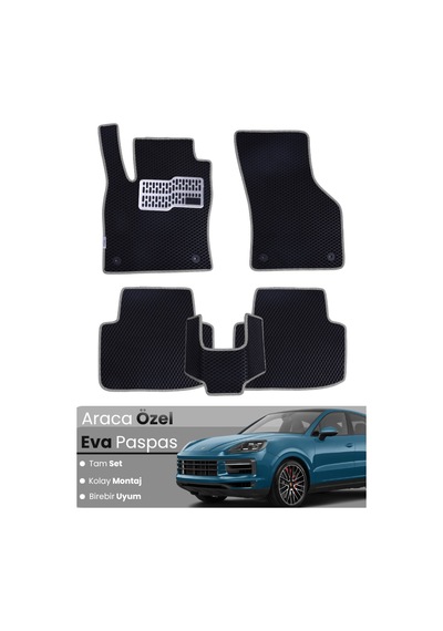 Porsche Cayenne Coupe 2018-2024 Uyumlu Eva Paspas Tam Set Araca Özel,oto Paspas 928