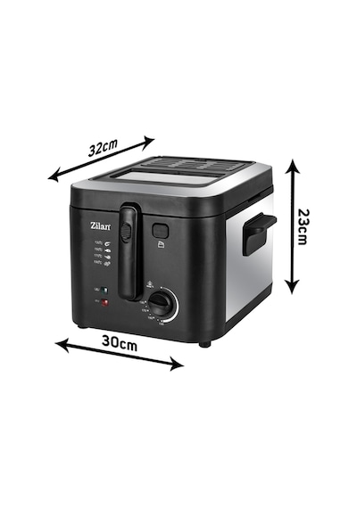 Zilan ZLN0010 XL 2.5L 1600W Inox Fritöz