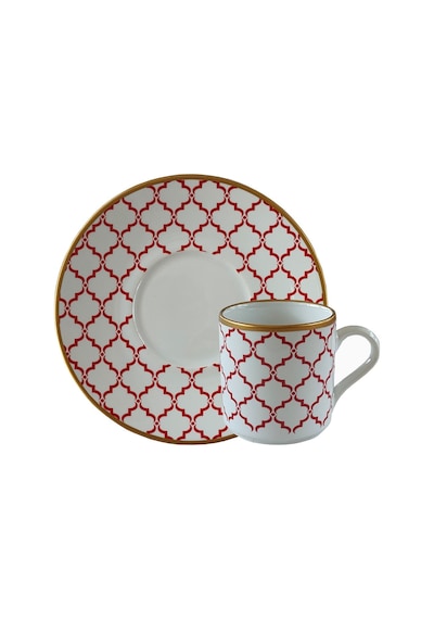 Regna Home Harmony Luna Kırmızı 6 Kişilik Kahve Fincan Tak